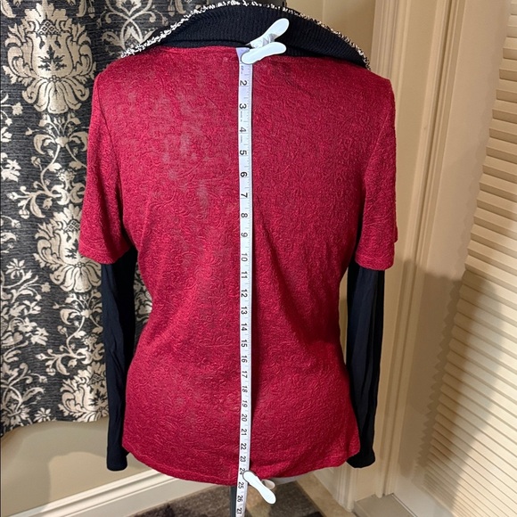 Zoe Sweater Red and Black Women's - Picture 5 of 10